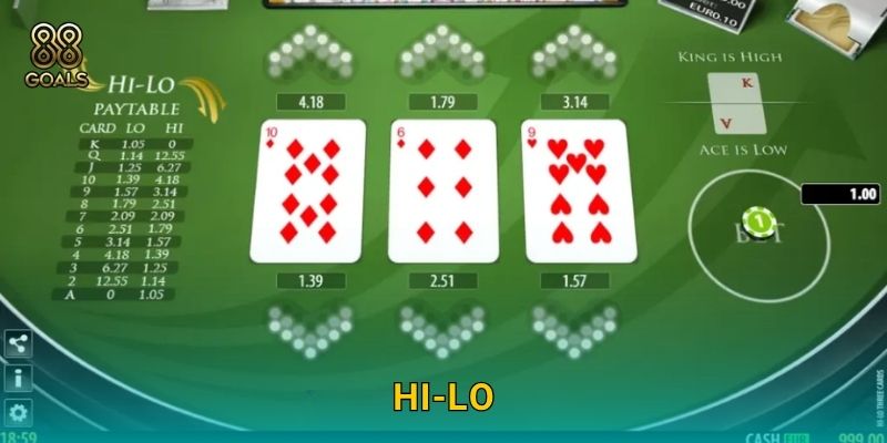 Hi-Lo nhanh gọn – Giải trí linh hoạt cho người mới tại 88goals